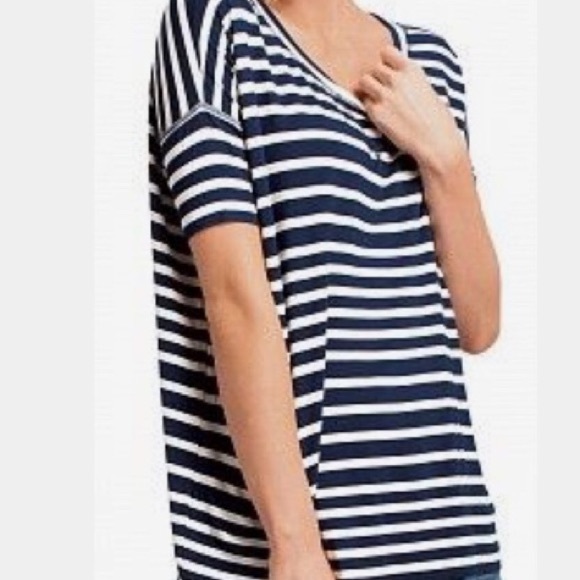 CAbi Tops - CAbi nautical striped oversized Tshirt top